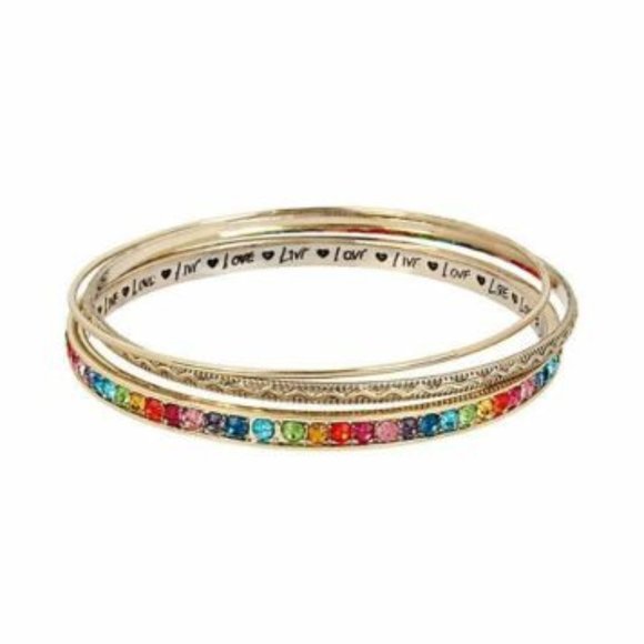 Betsey Johnson Jewelry - Betsey Johnson RAINBOW BANGLE BRACELETS